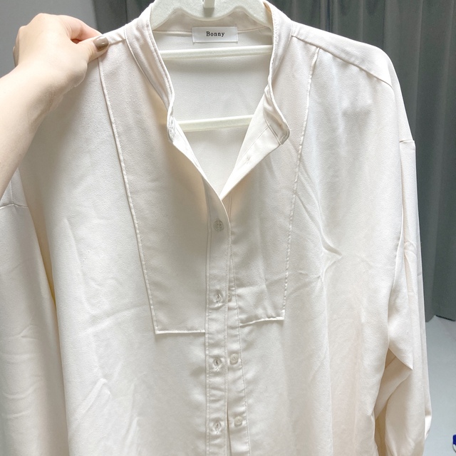 kae bonny  side ribbon shirt  レディースのトップス(シャツ/ブラウス(長袖/七分))の商品写真