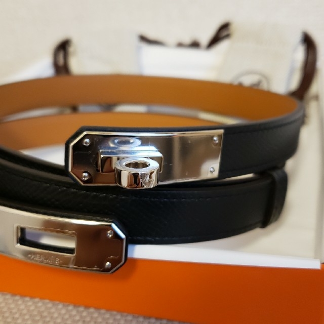 極美品‼️HERMES エルメス　♥ケリーベルト ★シルバー金具 1