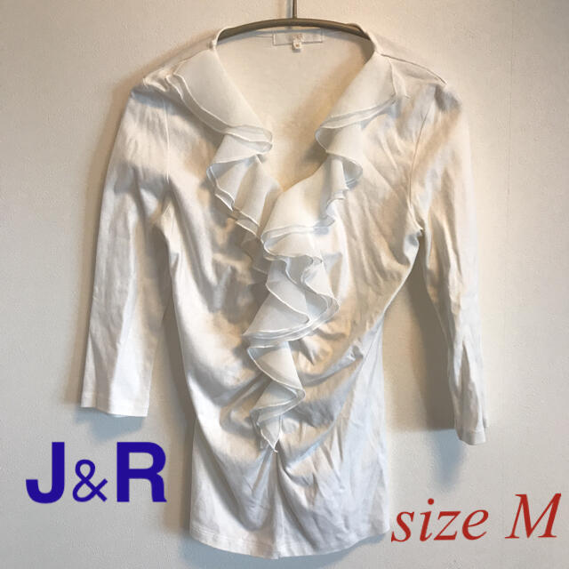 J&R(ジェイアンドアール)のJ＆R 七分袖シャツ　Mサイズ レディースのトップス(シャツ/ブラウス(長袖/七分))の商品写真
