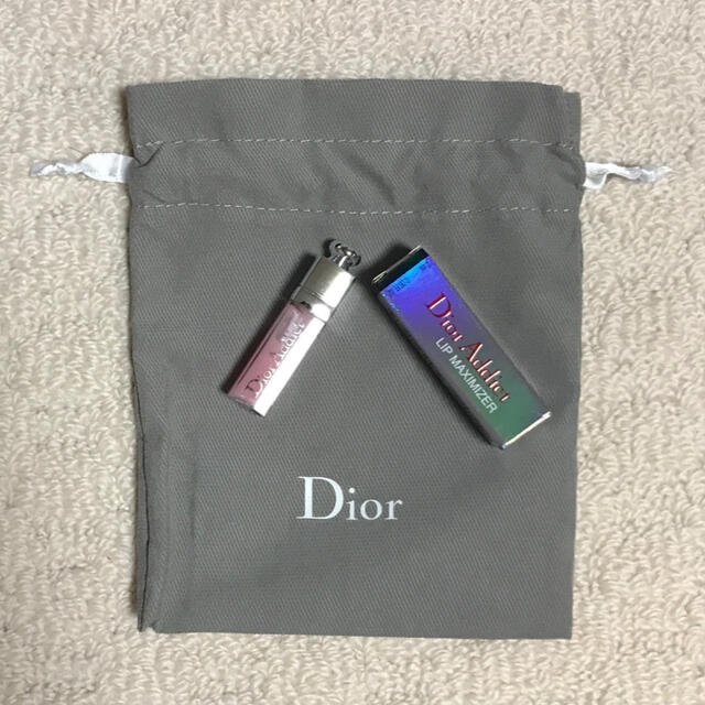 Dior アディクト リップ 安心の定価販売 希少 マキシマイザー ミニグロス と巾着