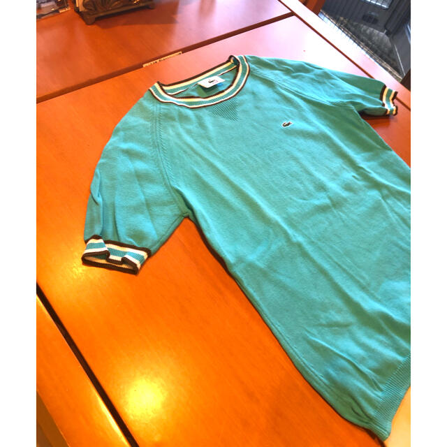 LACOSTE(ラコステ)のharu様専用ラコステ❤️半袖ニット　トップス　ブルー　ワニマーク レディースのトップス(ニット/セーター)の商品写真