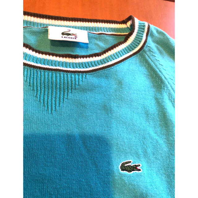 LACOSTE(ラコステ)のharu様専用ラコステ❤️半袖ニット　トップス　ブルー　ワニマーク レディースのトップス(ニット/セーター)の商品写真