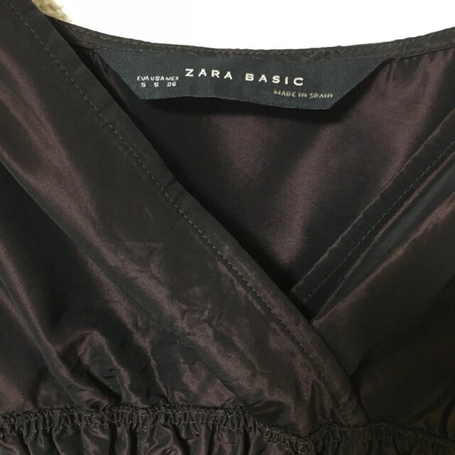 ZARA(ザラ)の<中古> ZARAベーシック　ウエストシャーリング　ワンピース　ドレス レディースのワンピース(ひざ丈ワンピース)の商品写真