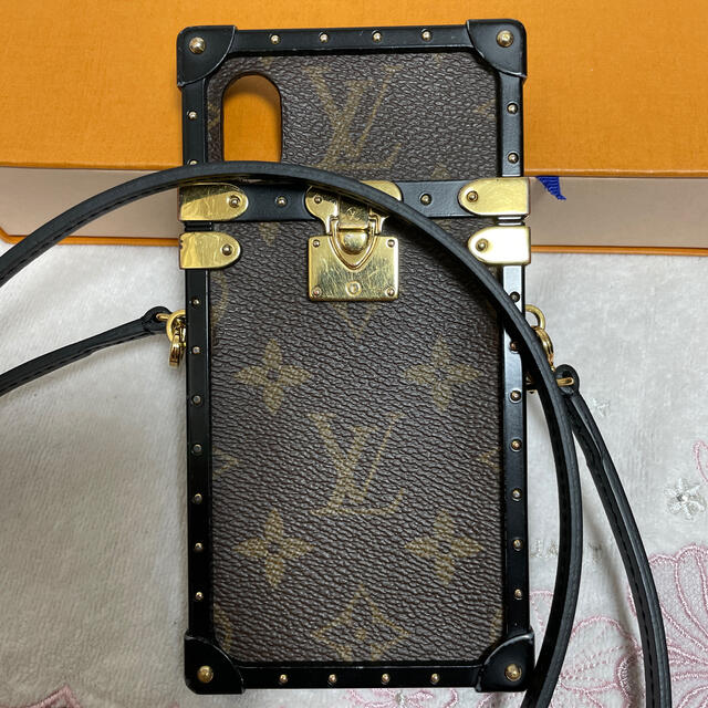 LOUIS VUITTON Eye Trunk iPhone Case X/XS Monogram Reverse Brown M62619  66JF106