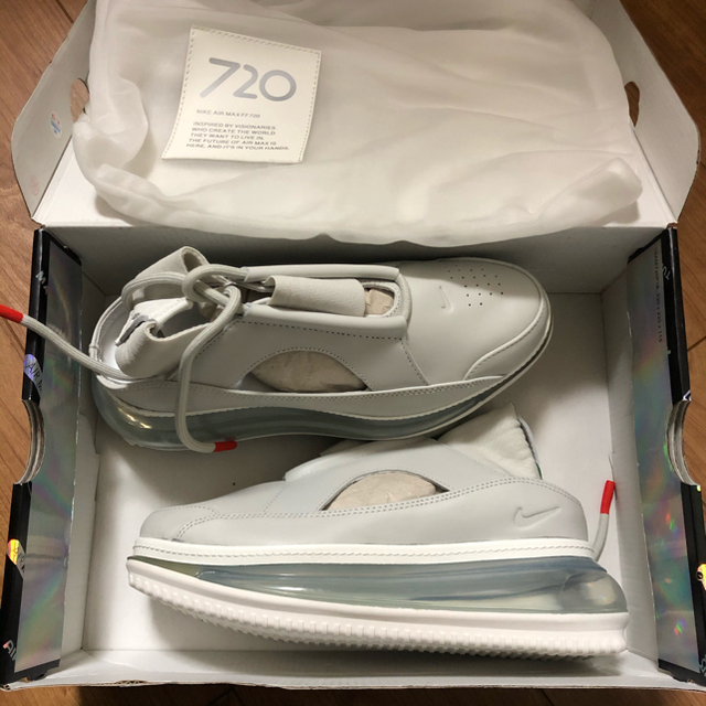 Whiteホワイト白サイズ24.5cm【新品】Nike Air Max FF720  White サンダル