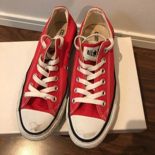 コンバース(CONVERSE)のコンバース  オールスター　オックス　レッド(スニーカー)