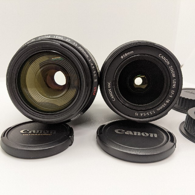 Canon Canon EF-S18-55 IS & EF 55-250 Ⅱ USMの通販 by こっぴぃCame Came｜キヤノンならラクマ - 特価高評価