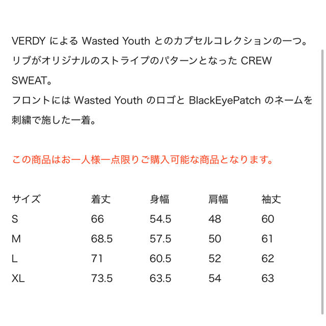 Blackeyepatch Wasted Youth クルーネック スウェット