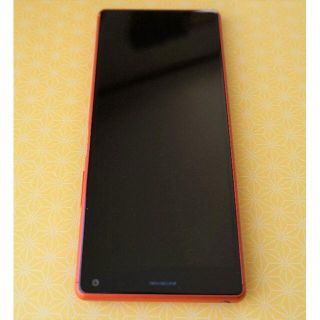 エクスペリア(Xperia)の【美品】Xperia 8 au SOV42 オレンジ(SIMロック解除済)(スマートフォン本体)