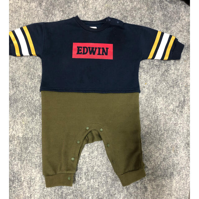 EDWIN(エドウィン)のエドウィン EDWIN 男の子　70 ロンパース　裏起毛 キッズ/ベビー/マタニティのベビー服(~85cm)(カバーオール)の商品写真