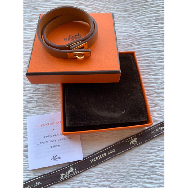 最新 Hermes - エルメス レザーブレスレット ミニケリー ブレスレット+