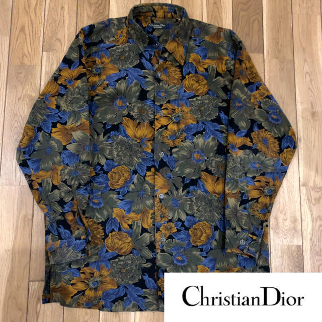 Christian Dior(クリスチャンディオール)のクリスチャン　ディオール    ヴィンテージ 花柄　コーデュロイ  シャツ メンズのトップス(シャツ)の商品写真