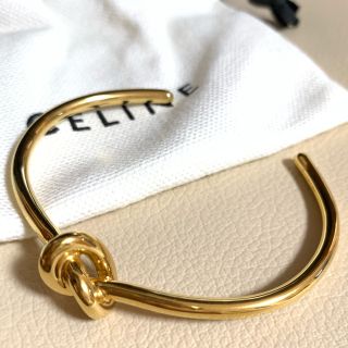 セリーヌ(celine)のCELINE  |  エクストラシンブレスレット ゴールド Lサイズ ※旧ロゴ(ブレスレット/バングル)