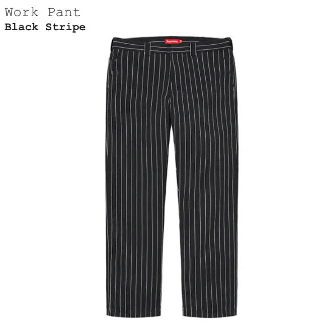 新品未使用配送方法Supreme 21SS Work Pant Black Stripe W32