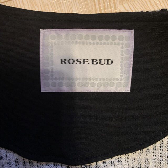 ROSE BUD(ローズバッド)のROSE BAD ⭐︎ ツイード風ノーカラージャケット　カーディガン レディースのトップス(カーディガン)の商品写真