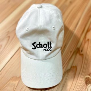 ショット(schott)のschott nyc キャップ　白(キャップ)