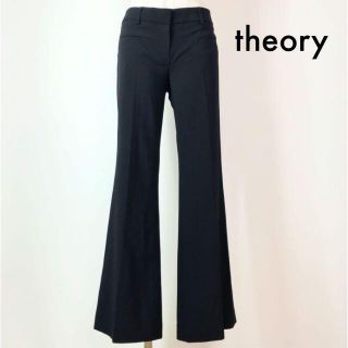 セオリー(theory)のセオリー theory ストレッチ センタープレスフレアパンツ ブラック黒 2.(カジュアルパンツ)