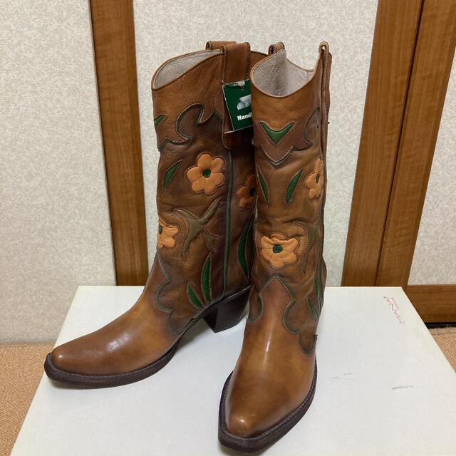 MANA ロング ウエスタン ブーツ ちぢま 未使用品 MANA ロング ウエスタン ブーツ ちぢま 未使用品