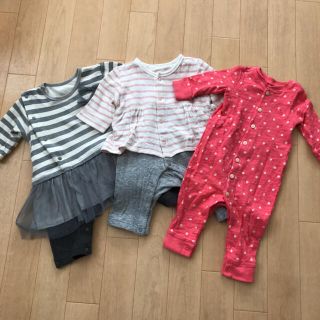 ベビーギャップ(babyGAP)のロンパース 60cm 3枚セット(ロンパース)