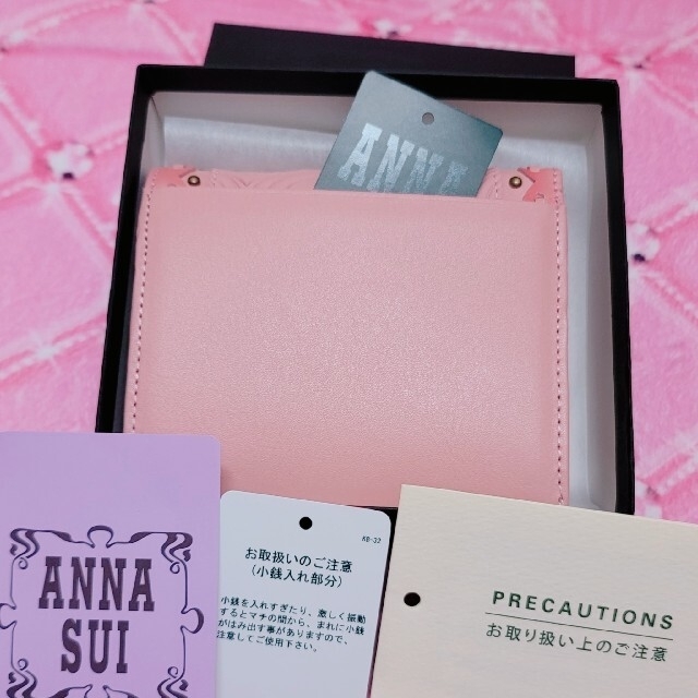 アナスイ財布☆ピンク新品シエスタ折り財布☆ANNA SUI財布 アナスイ財布☆ピンク新品シエスタ折り財布☆ANNA SUI財布