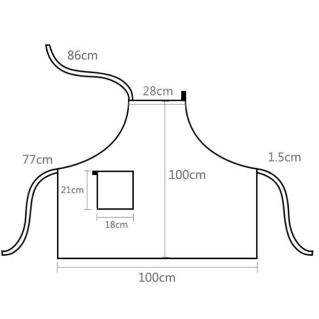 【グレー緑紐】おしゃれナチュラルで上質リネンエプロン　カフェ　料理　DIY 麻 インテリア/住まい/日用品のキッチン/食器(収納/キッチン雑貨)の商品写真