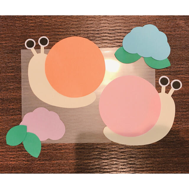 【MARIKO様】保育 製作キット♡かたつむり ハンドメイドの素材/材料(型紙/パターン)の商品写真