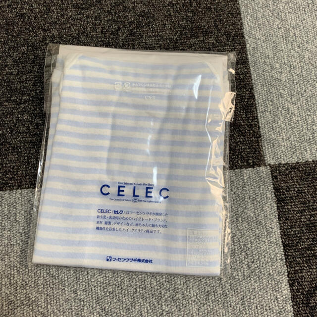 CELEC(セレク)の⭐︎新品 セレク CELEC ロンパース  半袖 ボーダー　ブルー　80 キッズ/ベビー/マタニティのベビー服(~85cm)(ロンパース)の商品写真