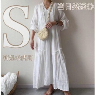 H&M  コットンカフタンワンピース　ガーゼ　S