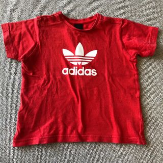 アディダス(adidas)のadidas ベビー半袖Tシャツ　赤　サイズ90（18M）(Tシャツ/カットソー)