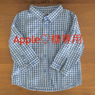 プチバトー(PETIT BATEAU)のApple♡様専用　プチバトー  チェックシャツ&パーカー　18M Used(シャツ/カットソー)