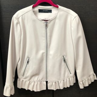 ザラ(ZARA)のZARA レザージャケット　(ノーカラージャケット)