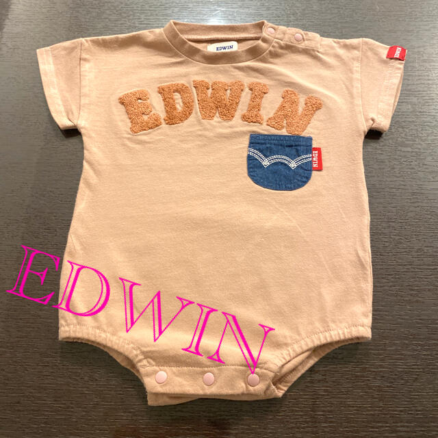 EDWIN(エドウィン)のEDWIN半袖ロンパース👶🏼(70cm) キッズ/ベビー/マタニティのベビー服(~85cm)(ロンパース)の商品写真