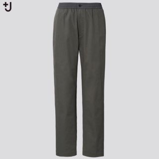 ユニクロ(UNIQLO)の新品未使用 UNIQLO +J ワイドフィットテーパードイージーパンツ オリーブ(ワークパンツ/カーゴパンツ)