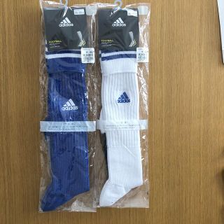 アディダス(adidas)のアディダス　サッカーソックス　青　白(ウェア)