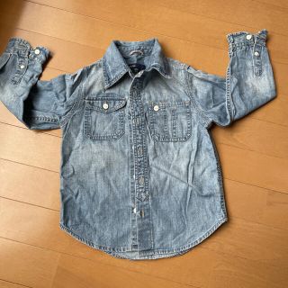 ベビーギャップ(babyGAP)のキャップ　デニムシャツ　110㎝　(ブラウス)