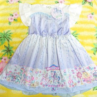 シマムラ(しまむら)の専用♥しまむら♥エコネコ♥ワンピース♥パープル♥120cm(ワンピース)