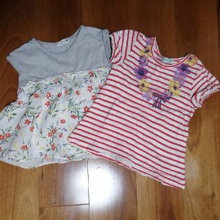 ブランシェス(Branshes)の女のコ　Tシャツ　110　120　2着(Tシャツ/カットソー)