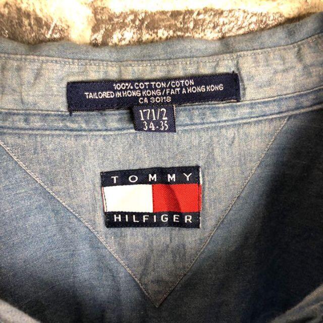 トミーヒルフィガー☆デニムシャツ 旧タグ刺繍ロゴ i28の通販 by 古着屋｜ラクマ 古着 ゆるだぼ 90s 高い品質