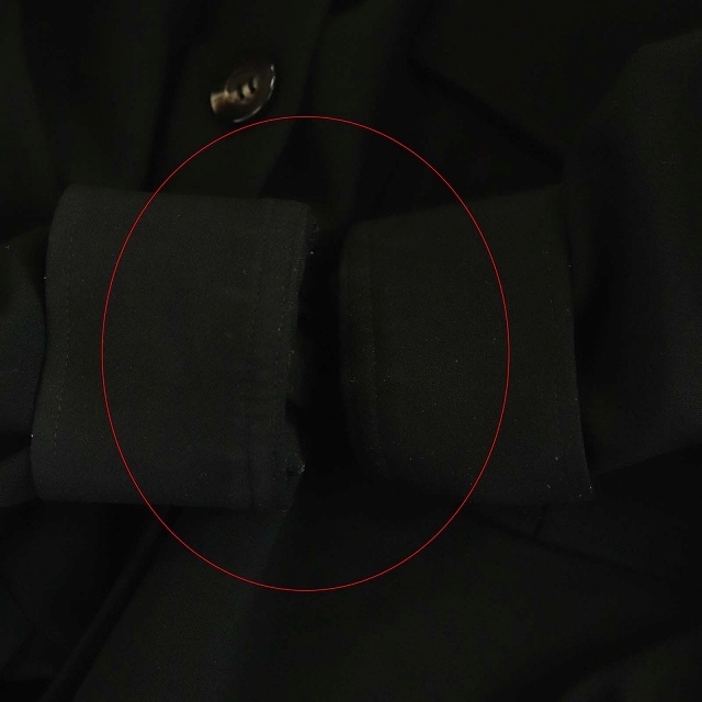 エンフォルド 21SS ダブルクロスシャツ オーバーサイズ 長袖 36 黒