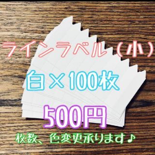 ◎100枚◎(小)  ホワイト ラインラベル 園芸ラベル カラーラベル(その他)