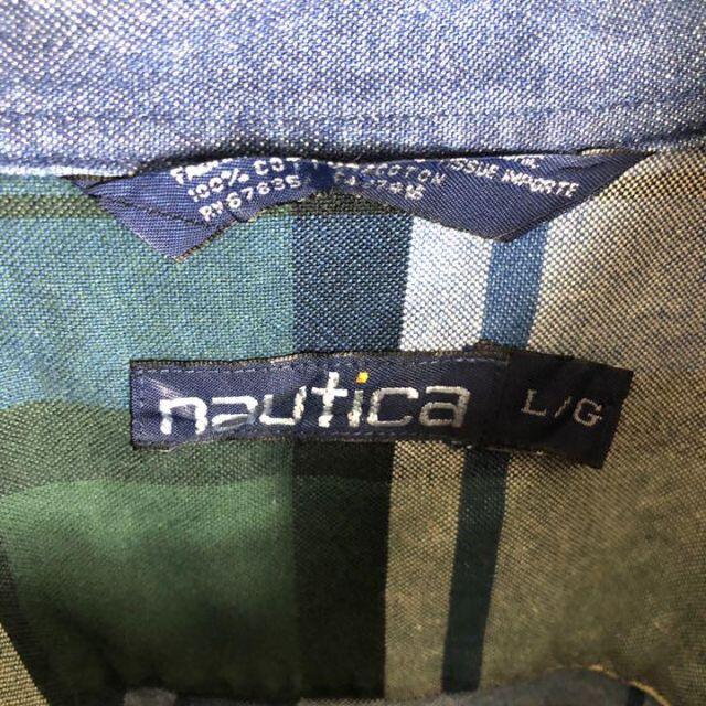 NAUTICA(ノーティカ)のノーティカ☆チェックシャツ 古着 ゆるだぼ ワンポイント刺繍ロゴ 90s g77 メンズのトップス(シャツ)の商品写真