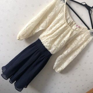 バイバイ(ByeBye)の【ピンク様専用】バックリボンワンピース(ひざ丈ワンピース)