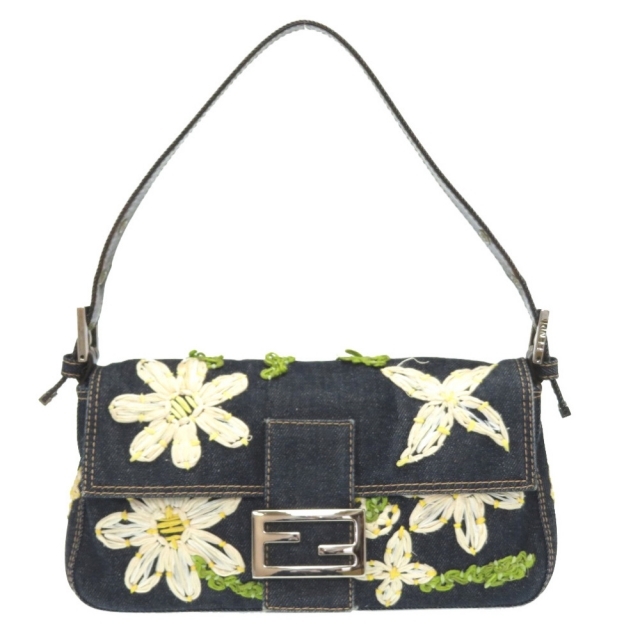 日本最大級 フェンディ - FENDI デニム ショルダーバッグ 花柄 マンマ