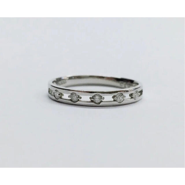 アクセサリーPt900 5石 ダイヤモンド 0.10 リング 指輪
