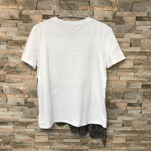 ZARA(ザラ)のLUNA様専用　ZARAザラコレクションTシャツレース付きSサイズ レディースのトップス(Tシャツ(半袖/袖なし))の商品写真