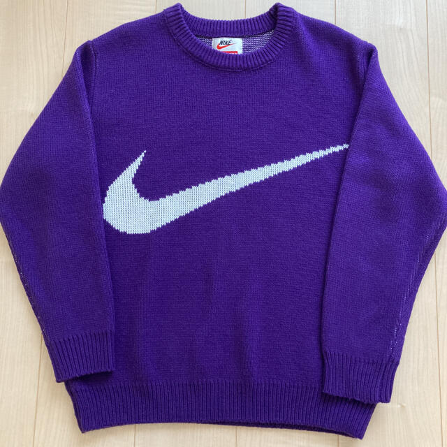 【M】Supreme Nike swoosh sweaterセーターパープル紫