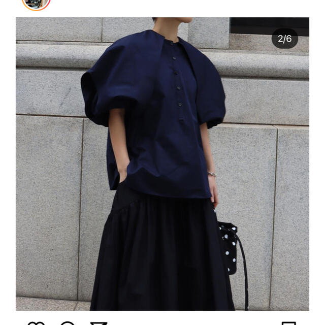 machatt ヨークボリュームブラウス ネイビー-www.steffen.com.br