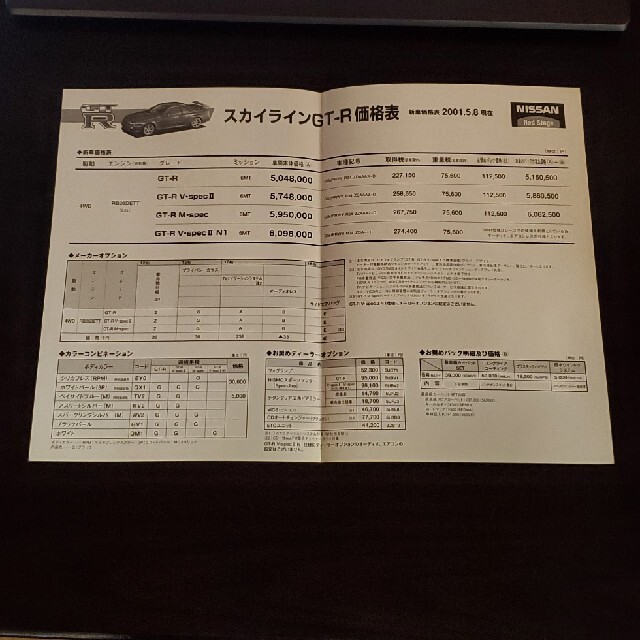 日産(ニッサン)のスカイライン GTR R34 カタログ　 自動車/バイクの自動車(カタログ/マニュアル)の商品写真