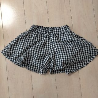 女児 チェック柄 キュロット 120cm 中古 ショートパンツ(パンツ/スパッツ)