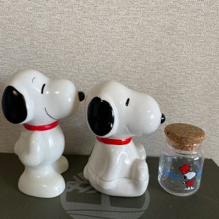 スヌーピー(SNOOPY)のスヌーピー　貯金箱、印鑑収納&小瓶(置物)